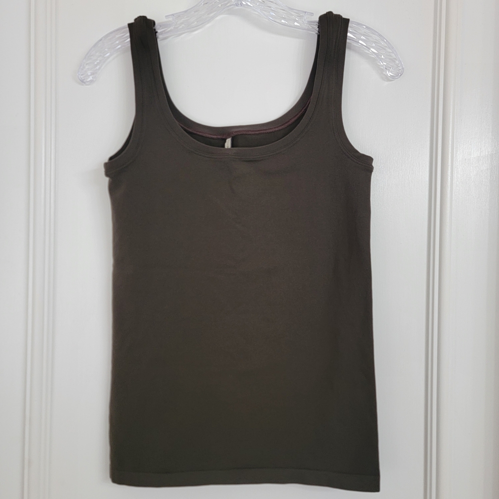 Bordeaux Seamless Dark Brown Tank Top Spandex. Sz- OS